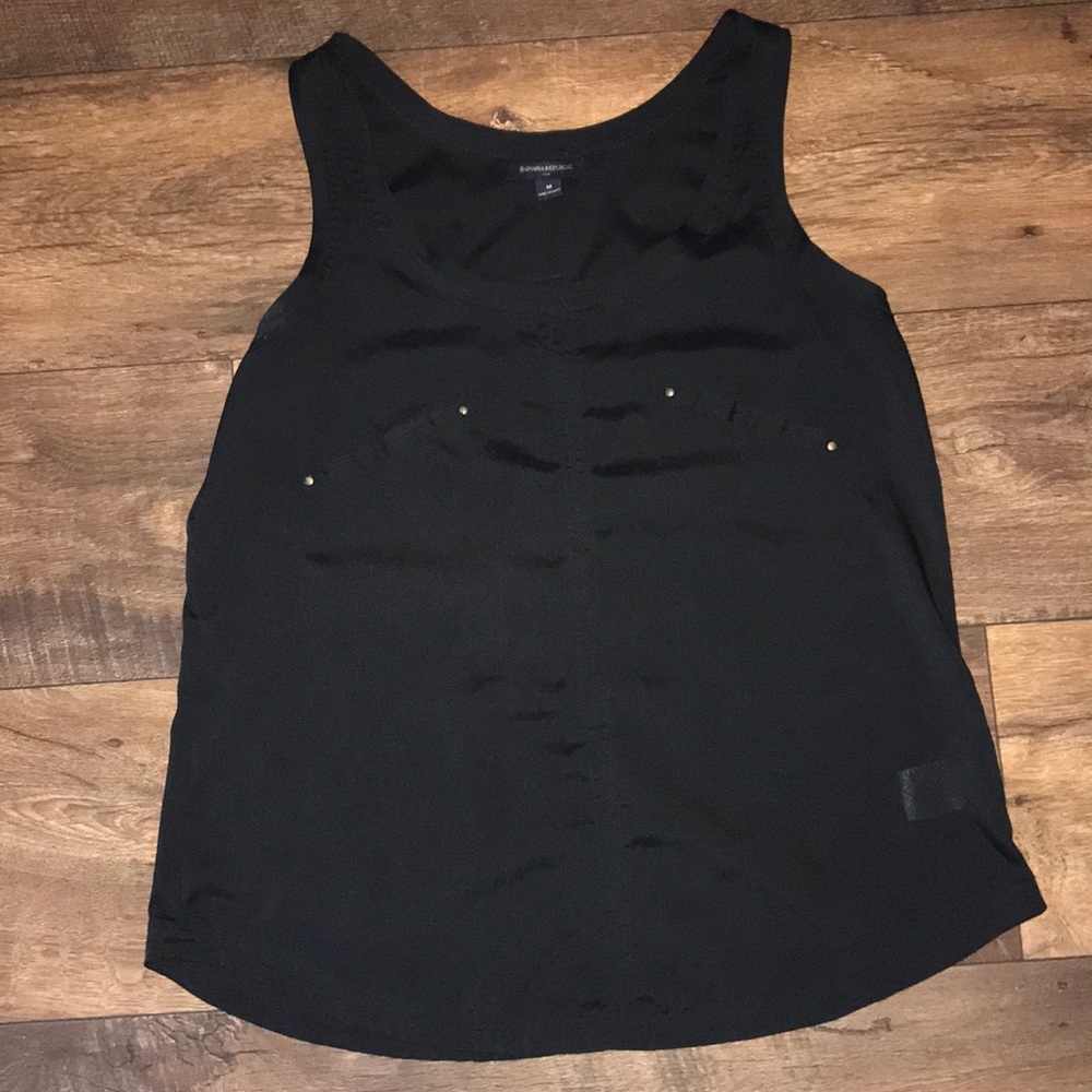 Banana republic silky black blouse